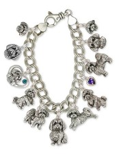 Shih Tzu Charm Bracelet Silver Shih Tzu Jewelry SZ-CBR