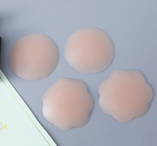 Round Silicone Nipple Cover Breast Bra Pad Reusable and Self-Adhesive