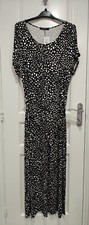 Evans Black Multi Long Dress Nonanimal Size 16 Christmas Reduced Sale
