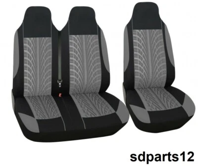 AUTONET Pour Renault Trafic Master Housses de Siège Gris Noir 2+1 Appuis-tête Intégrés