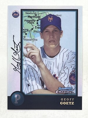 Geoff Goetz 1998 Bowman Chrome Refractor #122 MLB New York Mets