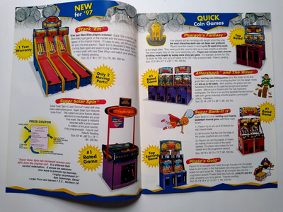 Lazer-Tron 1997 Redemption Arcade Game Catalog Foldout Flyer