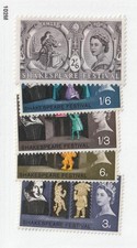 GB SG 646-650p-VF-MNH WILLIAM SHAKESPEAR FESTIVAL PHOSHOR ISSUES