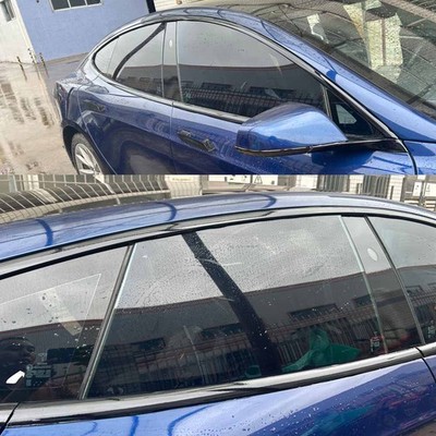 Chrome Delete Blackout Overlay For Tesla Model S 2014-2020 Window Trim