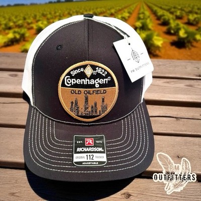 Vintage Copenhagen Old Oilfield Embroidered Patch Richardson 112 Trucker Hat