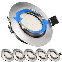 6ER 5W LED Einbau Strahler Einbauleuchten Decken Leuchte Set Einbau Spot 230V