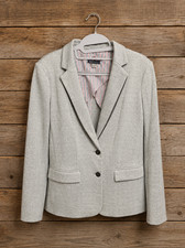 Tommy Hilfiger Gray Lined Blazer Jacket Women s Size 12