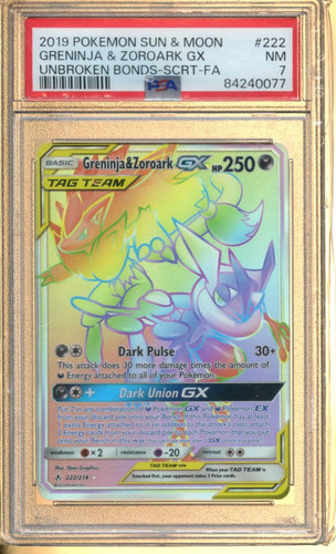 Greninja & Zoroark-GX graded PSA 7 for sale on eBay