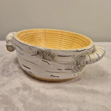 Department 56 Birch Bark Woodlands Serving Bowl with Handles