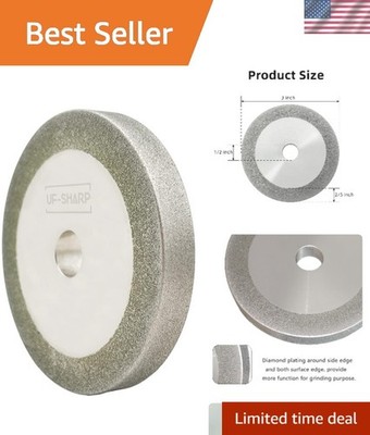 Diamond Grinding Wheel 3 Inch 150 Grit for Tungsten Glass Ceramic Fine Abrasive