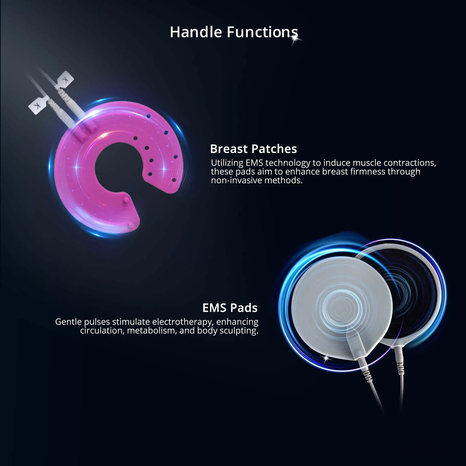 EMS Electrode Microcurrent Machine for Muscle Stimulation Breast Lifting Massage