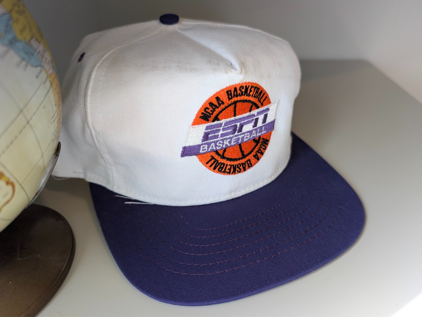Vintage 90S Espn2 Ncaa Basketball Snapback Hat Official Merchandise Nwt