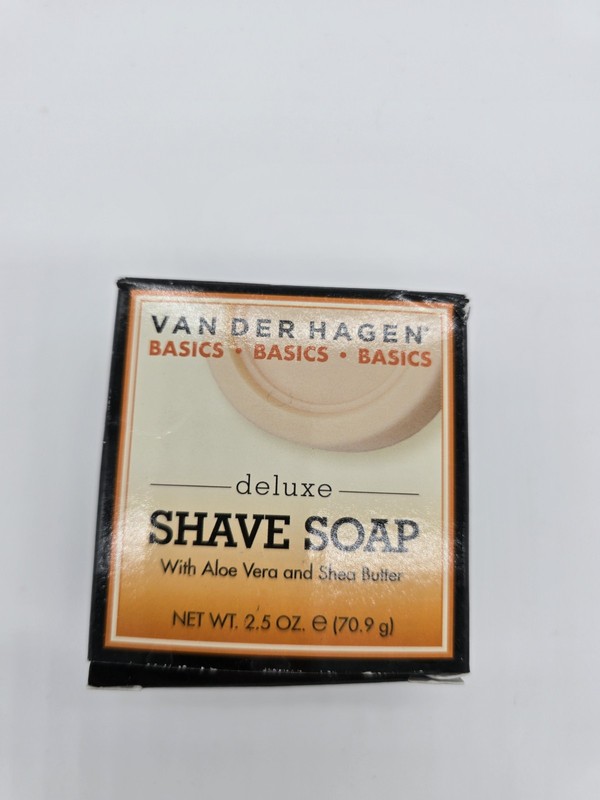 Van Der Hagen Deluxe Shave Soap 2.5 oz Aloe Vera &  Shea Butter, New