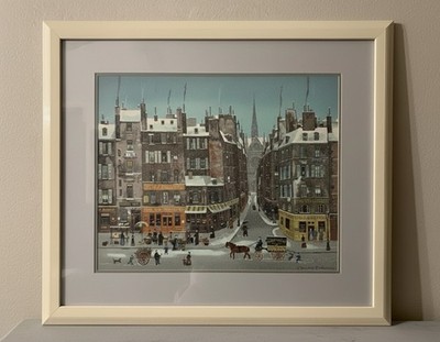 MICHEL DELACROIX SERIGRAPH  FLECHE DE NOTRE DAME  ~ FRAME SIZE~ L 33 X  H 29