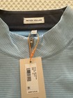 Peter Millar Men's XL Quarter Zip Crown Sport Carolina Blue Golf Pullover