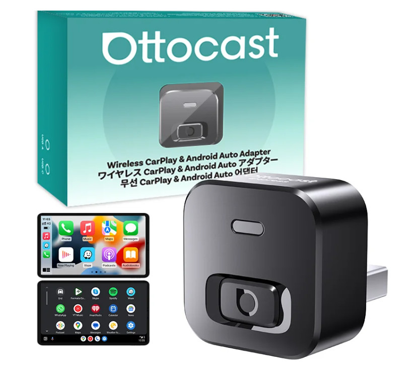 Ottocast Mini Dot Wireless Adapter: CarPlay & Android Auto Plug&Play