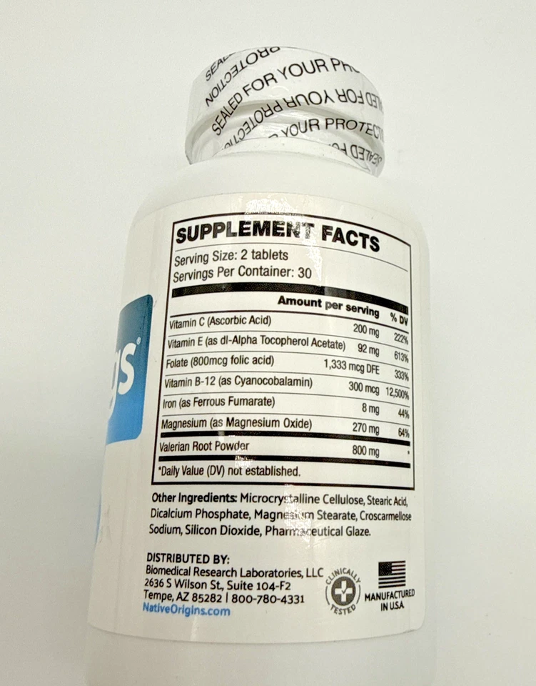 Suplemento natural para piernas tranquilas - hierro, magnesio y raíz de valeriana para un sueño reparador Foto 2 de 4