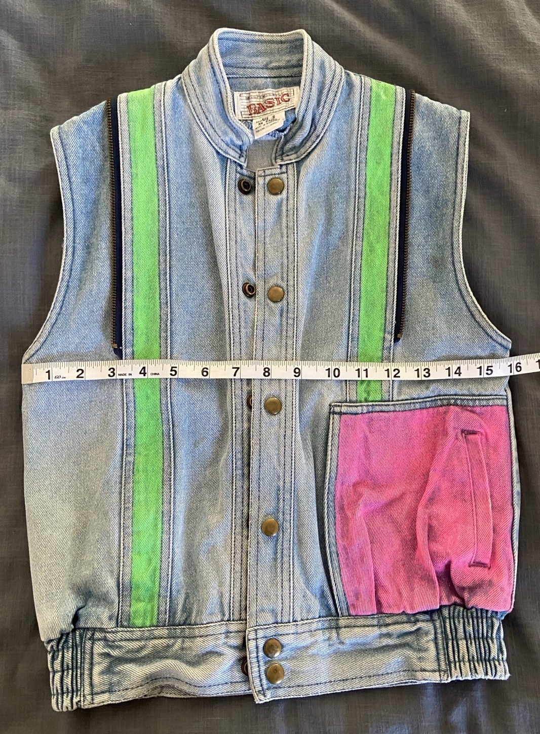 Independently Basic Denim Vest Size Small Button … - image 4