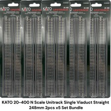 KATO 20-400 N Scale Unitrack Single Viaduct Straight 248mm 2pcs x5 Set Bundle