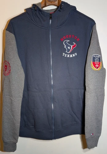 Houston Texans Hoodie 2XL Tommy Hilfiger Blue Full Zip Official NFL Football - product listing photo