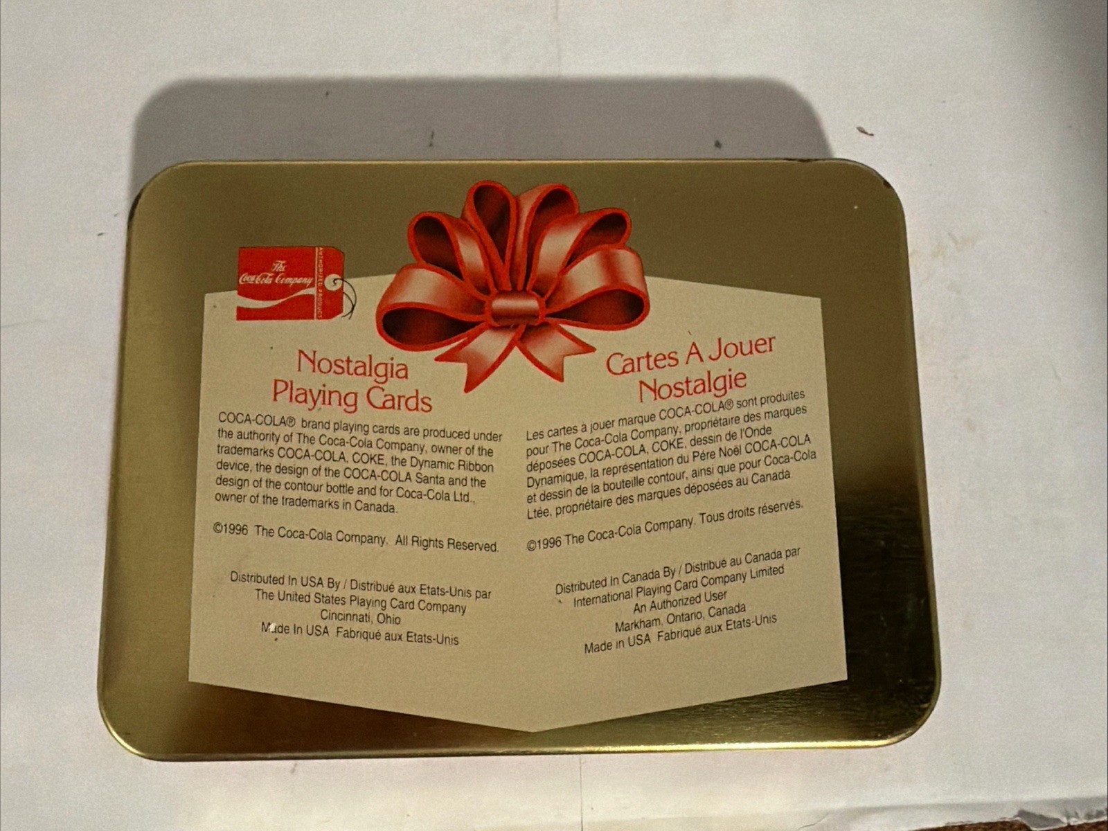 Coca-Cola Nostalgia Limited Edition 2 Playing Card Decks In A Collectible Tin