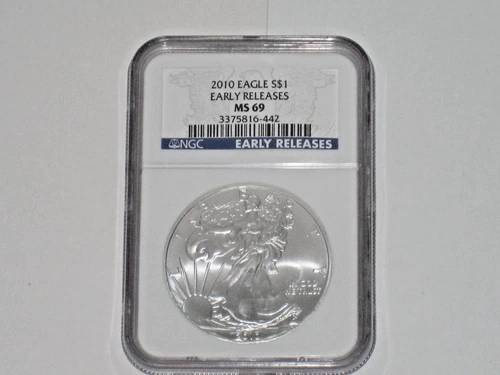 2010 American Silver Eagle NGC MS69 Blue Label