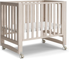 Evonest 3-in-1 Convertible Baby Crib, GREENGUARD Certified, 100 Wood