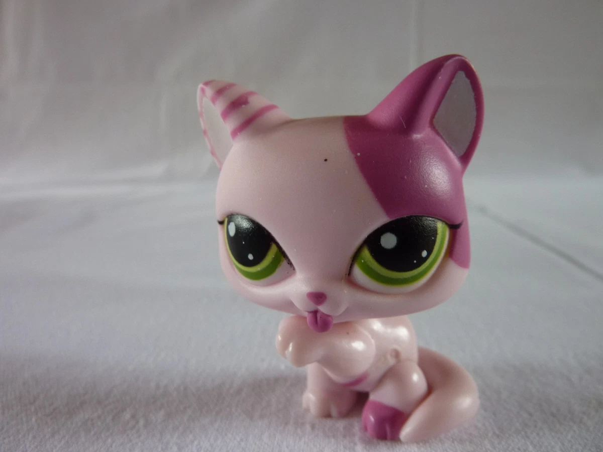 Littlest Pet Shop LPS Jumbo Chat European Shorthair Rose - Hasbro (occasion)