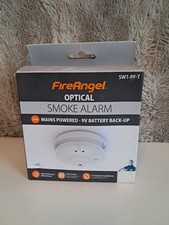 FireAngel SW1-PF-T Mains Powered Optical Smoke Alarms with 9V Backup Battery new