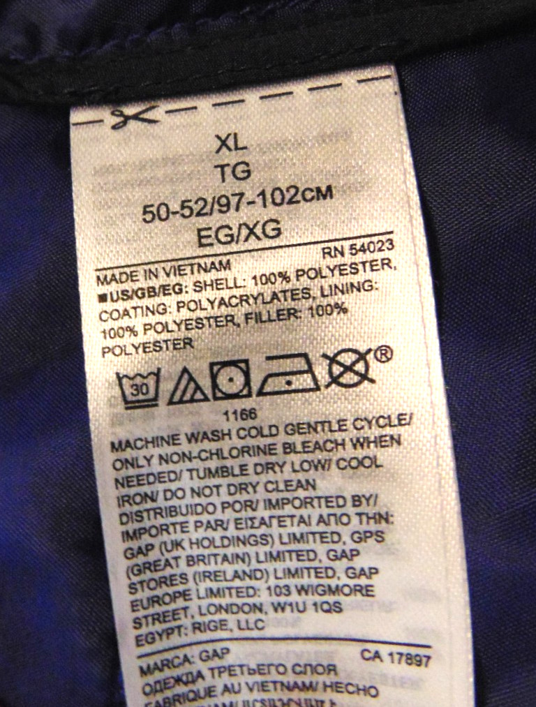 GAP Windproof Lightweight Puffer Jacket Packable … - image 9