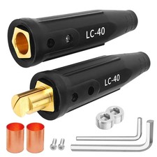 1 Set LC40 Welding Leads Connectors Cable Male Female 1/0 And 2/0 350 Amp