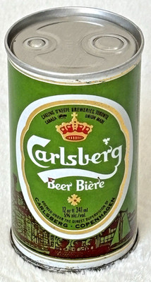 1970 s Carlsberg-Biere-Beer  -Carling O Keefe Brew-Toronto-12oz-Steel Beer Can