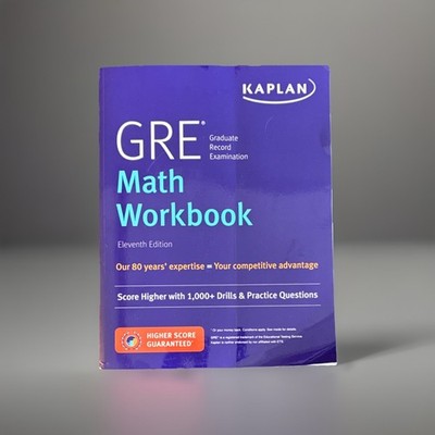 Kaplan GRE Math Workbook 11th Edition Exam Preparation Paperback