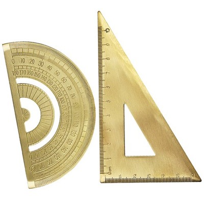 kids kits Brass Protractor Circle Drawing Tool Brass Measure Ruler
