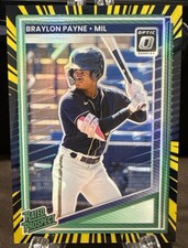 2025 Panini Donruss Rated Prospects #117 Braylon Payne Black And Gold Prizm /69