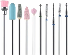 10 Pcs 3/32 Inch Nail Drill Bits Set Manicure Pedicure Kit for Acrylic Gel Nails