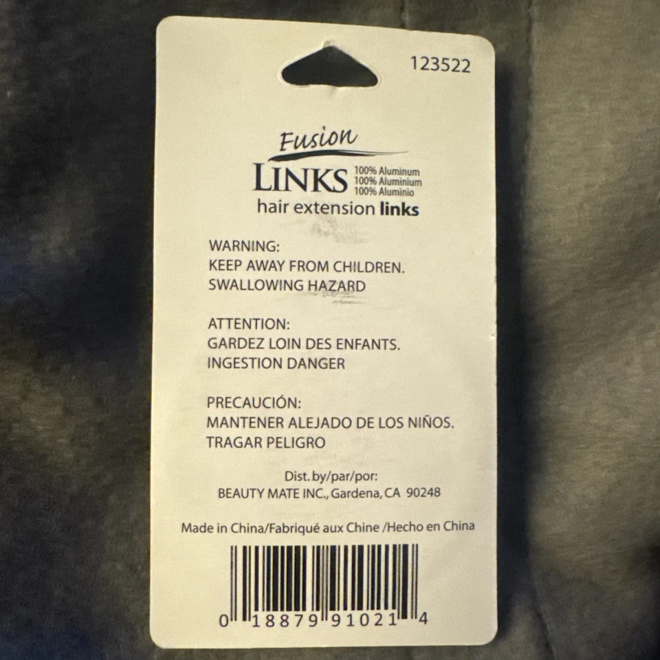 Fusion Hair Extension Links 100% Aluminum 100 Pieces With Storage Container - Image 2 of 2