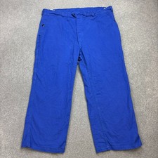 VINTAGE French Trousers Adult 42x26 Blue Workwear Chore Sanfor Utility Men