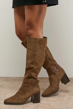 Oasis Taupe Knee High Boots Womens Casual Boots