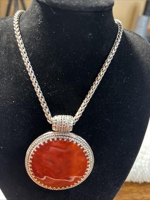 Karneol 925 Sterling Silber Anhänger Geschenke für sie Schmuck 16 in Kette, Ohrring