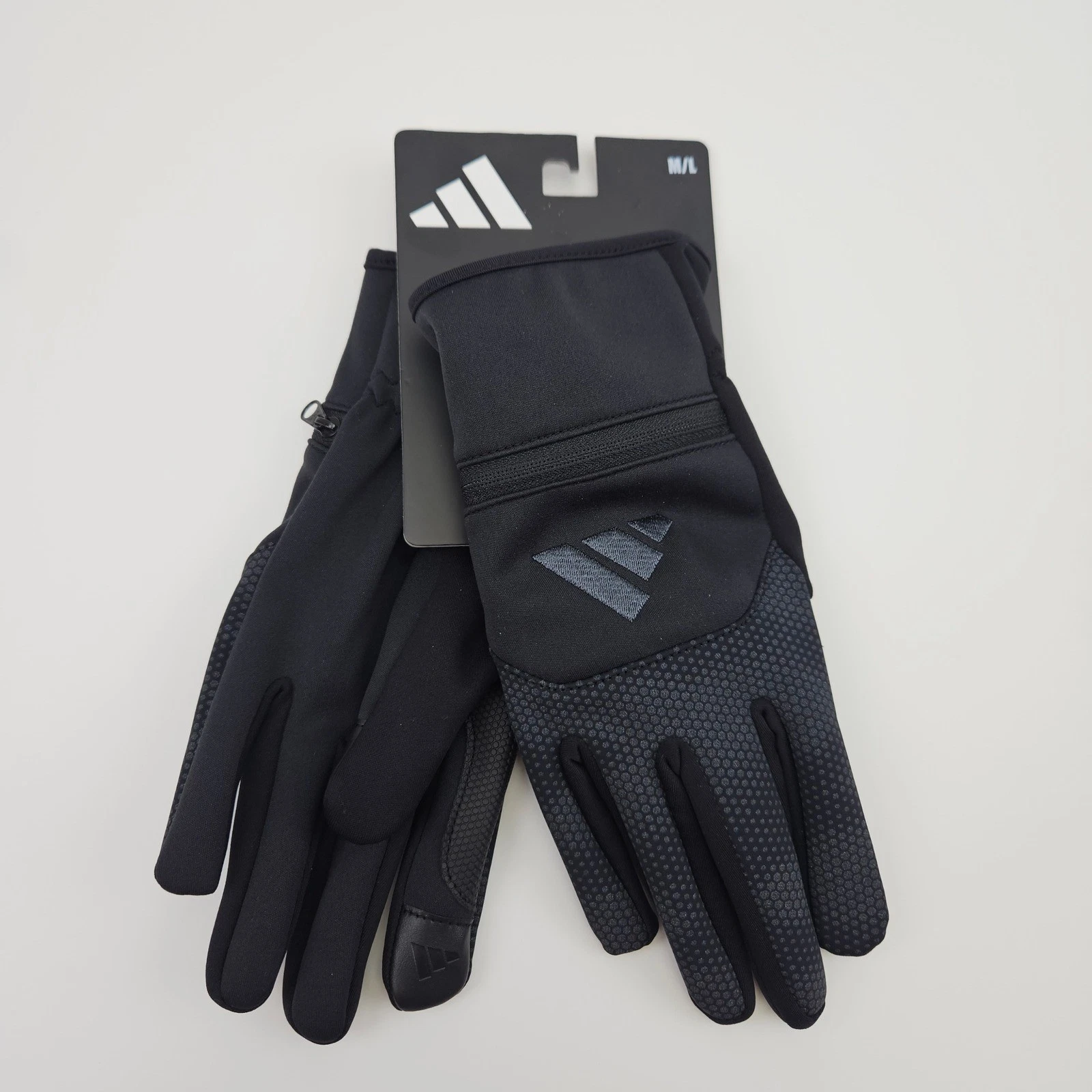 Adidas COLD.RDY Training Gloves Black Reflective Touchscreen AW0201 Unisex M/L