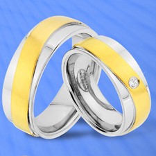 2 Ringe Trauringe Eheringe Partnerringe mit S...