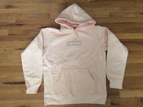 NEW SUPREME BOX LOGO HOODED SWEATSHIRT PEACH FW16SW6 SIZE LARGE DEADSTOCK  - Picture 1 of 7