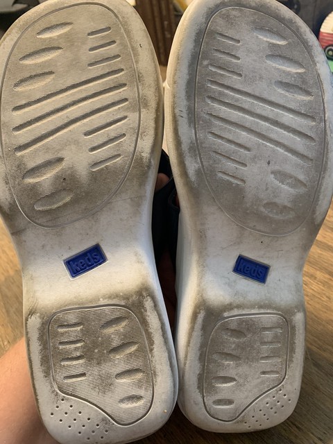 Keds with Lycra Flip Flop Sandals Navy Leather Size 6.5 | eBay