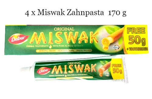 Lot De 5 Dentifrices Miswak Dabur Sans Fluor - Réduction -20% - Neuf Sous Emballage