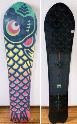 Burton Snowboard Fishket 2013 Model Carp Design Scratched No case From Japan