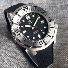 20ATM Tandorio 42mm Black Dial Monster NH35A Auto Men's Watch AR Sapphire Glass