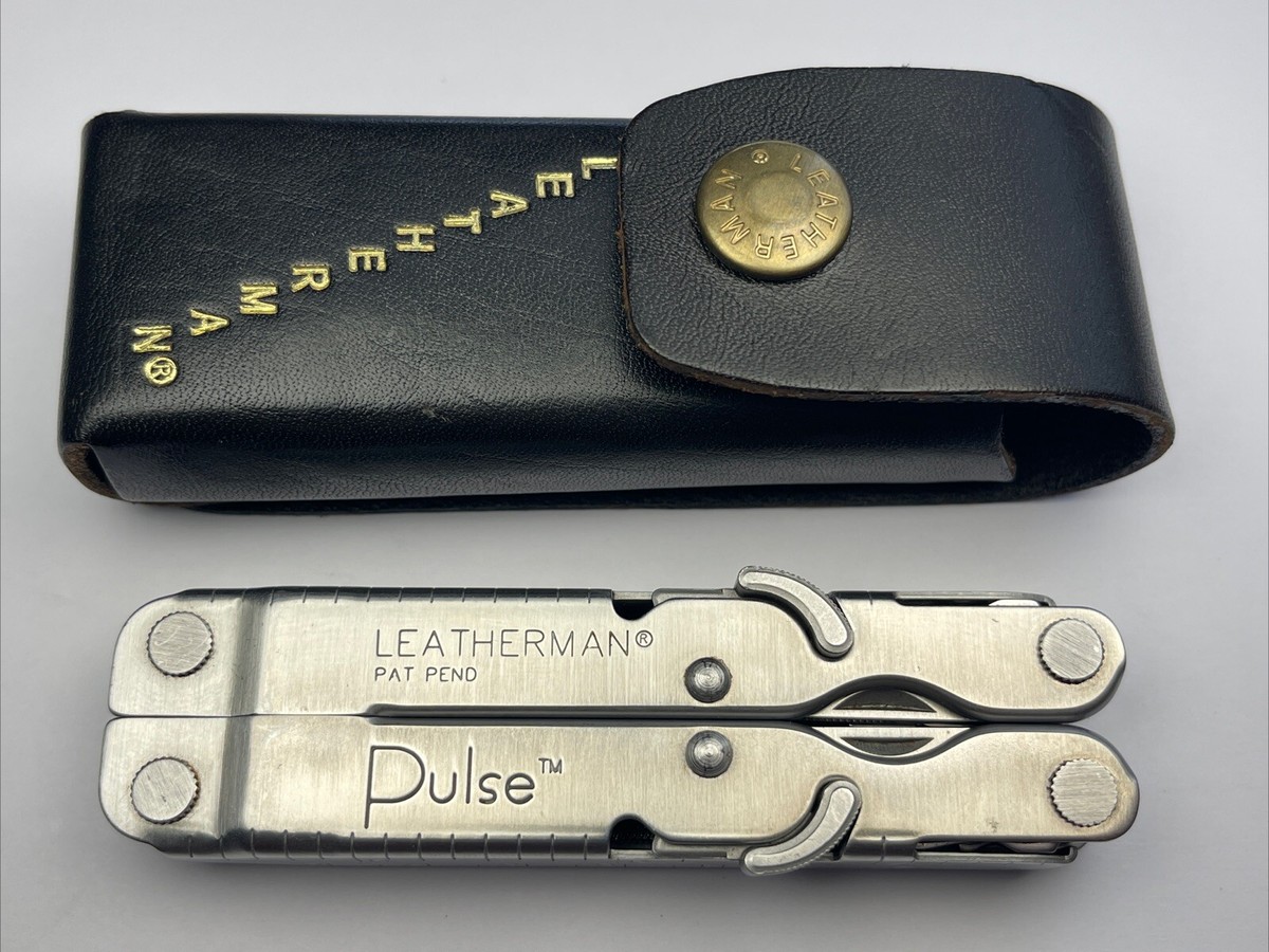 Leatherman Pulse with leather sheath multi-tool Good Collectible 