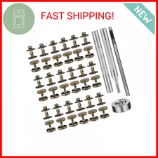 TLKKUE 50 Sets Leather Snap Fasteners Kit 10mm Bronze Metal Snap Buttons kit Sta