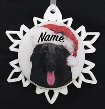 Santa Belgian Shepherd Groenendael Dog Christmas Ornament - Free Personalization